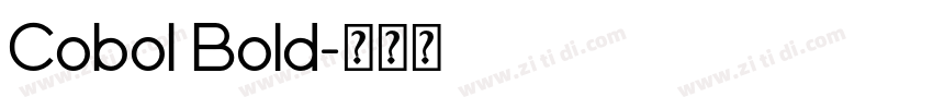 Cobol Bold字体转换